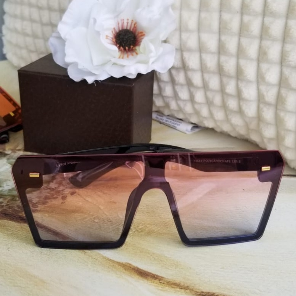 Cat square Sunglasses for Women Flat Mirrored OVER - Picture 3 of 4